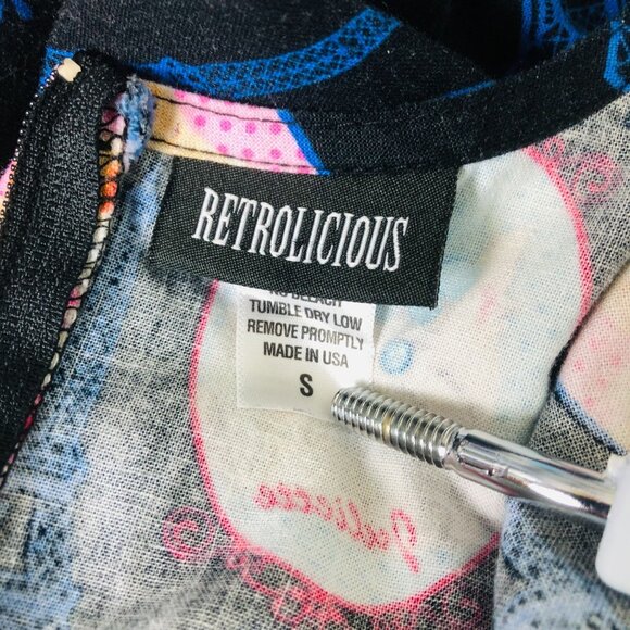 Modcloth Retrolicious Cats in Paris A Line Dress Sz Small Sleeveless - Picture 3 of 10